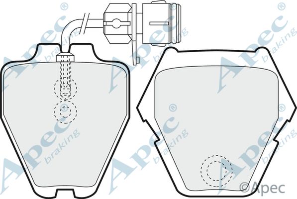 APEC BRAKING Piduriklotsi komplekt,ketaspidur PAD1161